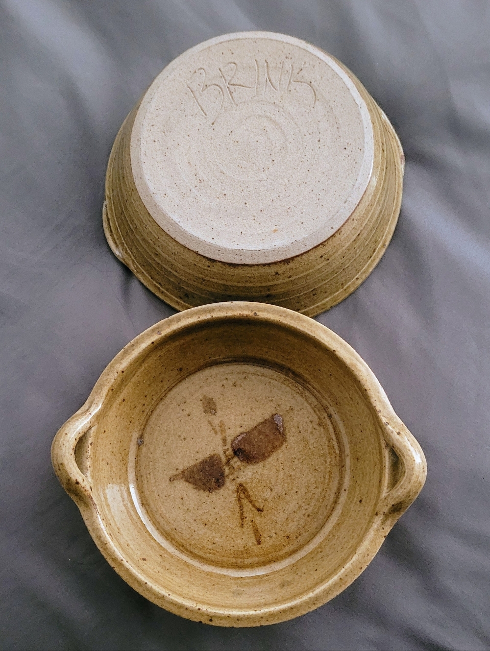 BRINK....Handmade Stoneware Set Oven Dish - OLIVE-GREEN